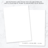 Monogramm weißer Hintergrund für Vellum-Overlay Einladung