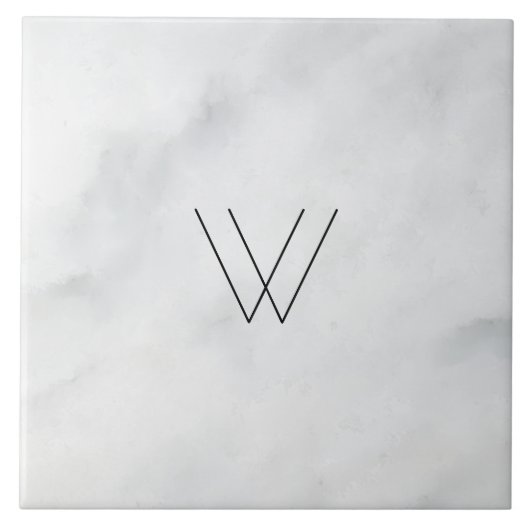 Monogramm-weißer Marmor Fliese (Vorderseite)