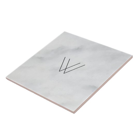 Monogramm-weißer Marmor Fliese (Seite)