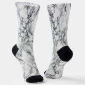 Monogramm weißer Marmorsocken Socken (Gewinkelt)