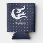 Monogramm weißes Meerjungfrau Dosenkühler (Vorderseite)