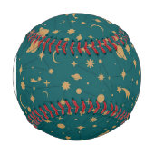 Monogramm-Weltraummuster Baseball (Vorderseite)
