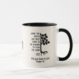 Monogramm, WENN DIE ROOTS TIEF SIND Inspiration Tasse