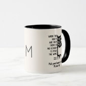 Monogramm, WENN DIE ROOTS TIEF SIND Inspiration Tasse (VorderseiteRechts)