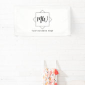 Monogramm-Werbung für das Schwarz-Weiß-Logo Banner (InSitu)