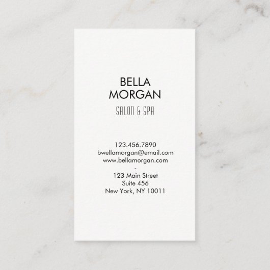 Monogramm Whimsical Visitenkarte (Rückseite)