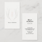 Monogramm Whimsical Visitenkarte (Vorne/Hinten)