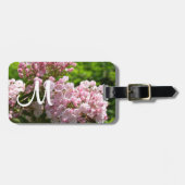 Monogramm White Mountain Lorbeer Blumen  Gepäckanhänger (Vorderseite horizontal)
