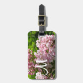 Monogramm White Mountain Lorbeer Blumen  Gepäckanhänger (Vorderseite vertikal)