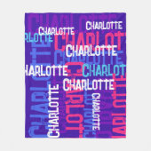 Monogramm Wiederholname Muster Kids Fleecedecke (Vorderseite)