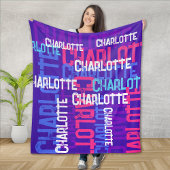 Monogramm Wiederholname Muster Kids Fleecedecke