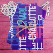 Monogramm Wiederholungsnamensmuster Geburtstag Geschenkpapier Set