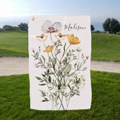 Monogramm Wildblume Bouquet Golfhandtuch