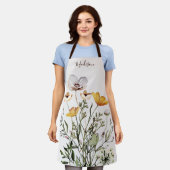 Monogramm Wildblume Bouquet Schürze (Getragen)