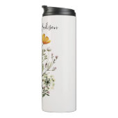 Monogramm Wildblume Bouquet Thermosbecher (Nach rechts gedreht)