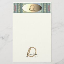 Monogramm-Wildblume Briefpapier