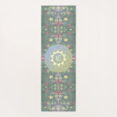 Monogramm-Wildblume Symmetrie Yogamatte (Rückseite)