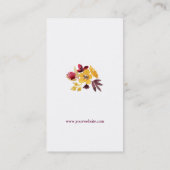 Monogramm-Wildblume Visitenkarte (Rückseite)