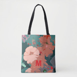 Monogramm Wildblumen Hochzeit von Floral Bridesmai Tasche