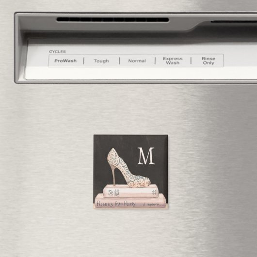 Monogramm | Wilder Apple | Elegante High Heel Mode Magnet (In Situ (Geschirrspüler))