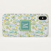Monogramm | wildes und freies Muster Case-Mate iPhone Hülle (Rückseite (Horizontal))