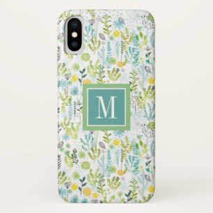 Monogramm wildes und freies Muster iPhone X Hülle