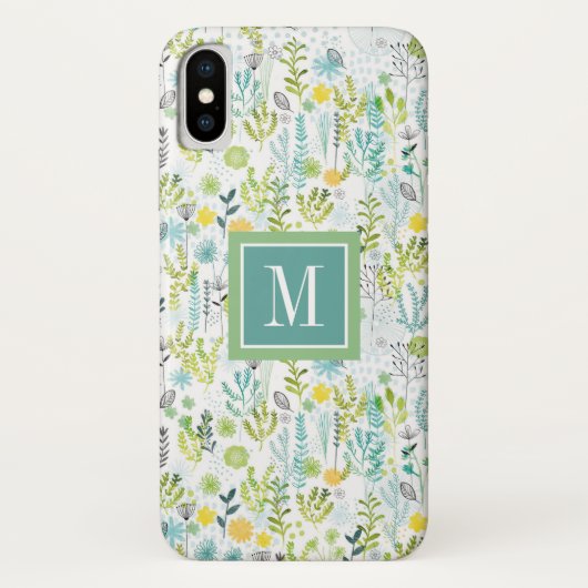Monogramm | wildes und freies Muster Case-Mate iPhone Hülle (Rückseite)