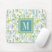 Monogramm | wildes und freies Muster Mousepad (Mit Mouse)