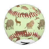Monogramm Wildtiere Baseball (Rückseite)