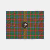 Monogramm Wilson Tartan Fleecedecke (Vorderseite (Horizontal))