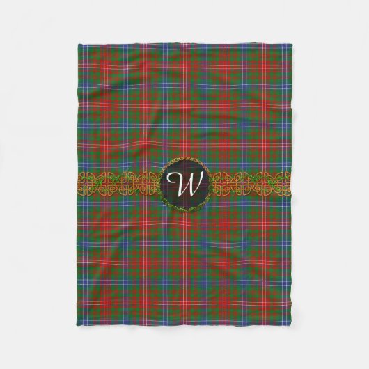 Monogramm Wilson Tartan Fleecedecke (Vorderseite)