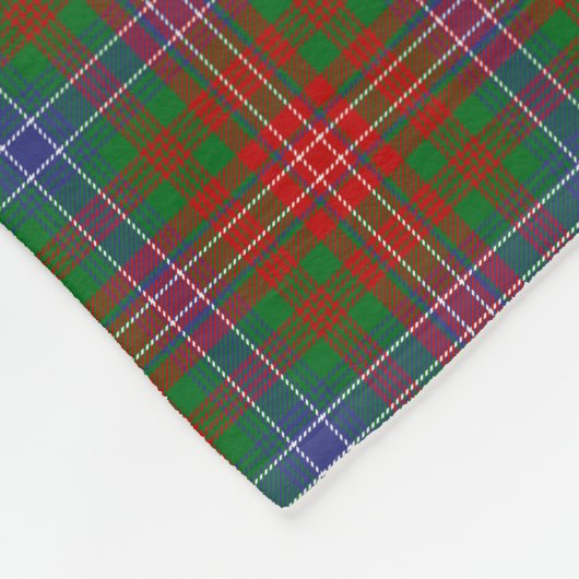 Monogramm-WilsonTartan Fleecedecke (Ecke)