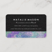 Monogramm | Wirbel Black Tye Die Visitenkarte (Rückseite)