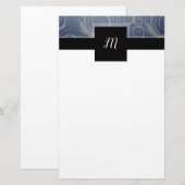 Monogramm-Wirbel Briefpapier (Vorne/Hinten)