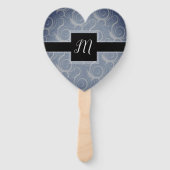 Monogramm-Wirbel-Gastgeschenk Hochzeit Fächer (Rückseite)