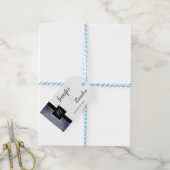 Monogramm-Wirbel-Gastgeschenk Hochzeit Geschenkanhänger (Mit Garn)