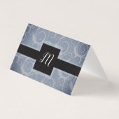 Monogramm-Wirbel-Platzkarten (Rückseite)