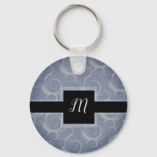 Monogramm-Wirbel Schlüsselanhänger (Vorderseite)