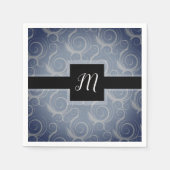 Monogramm-Wirbel Serviette (Vorderseite)