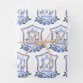 Monogramm-Wrapping-Papier der Familie Geschenkpapier Set (Beispiel)
