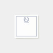 Monogramm Wreath Post-it Klebezettel (Vorderseite)
