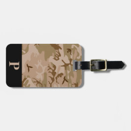 Monogramm Wüste Militärische Camouflage Camouflage Gepäckanhänger