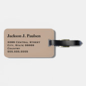 Monogramm Wüste Militärische Camouflage Camouflage Gepäckanhänger (Rückseite horizontal)