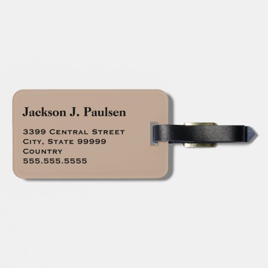 Monogramm Wüste Militärische Camouflage Camouflage Gepäckanhänger (Rückseite horizontal)