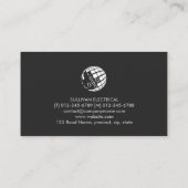 Monogramm X des Electrician Contractor Visitenkarte (Rückseite)