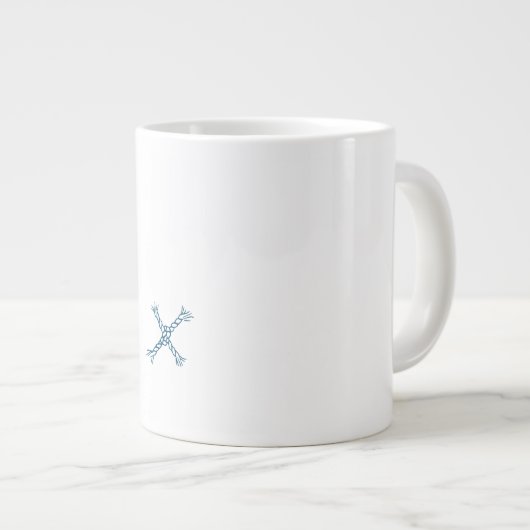 Monogramm X Jumbo-Tasse (Vorderseite Rechts)