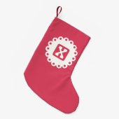 MONOGRAMM "X" KLEINER WEIHNACHTSSTRUMPF (Vorderansicht (hängend))