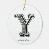 Monogramm Y, Letter Y, Alphabet Y Keramik Ornament (Links)