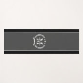Monogramm Yogamattel mit personalisiertem Namen fü Yogamatte (Vorderseite (Horizontal))