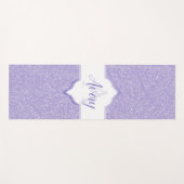 Monogramm Yogmata lila Glitzer Yogamatte (Vorderseite (Horizontal))
